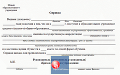 Справка в военкомат (Форма 26)
